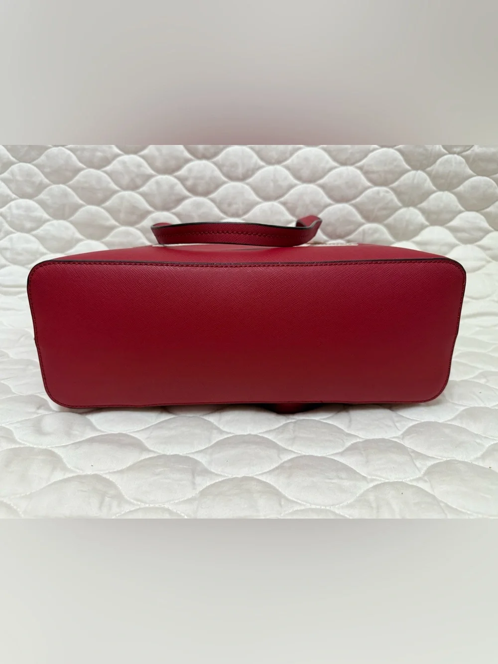 Karl Lagerfeld Large Red Tote with Cat Sunglasses Motif